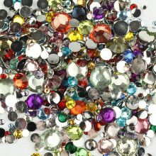 1000pcs 2mm-5mm or Mixed Size Resin Rhinestones 20 Colours Diamantes (2mm, Mixed)