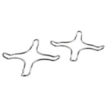 Fackelmann Metal Gas Stove Grate, Silver, 3.7 x 3.7 x 0.4-Inch, 2-Piece