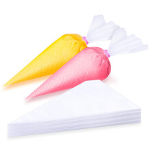 HOTUT 180 Pcs Piping Bags Disposable, 9.8 Inch Clear Icing Piping Bags, Plastic Pastry Bags, Clear Piping Bag, Thick Disposable Piping Bags for Cake