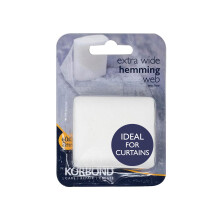 Korbond Curtain Hemming Tape ? 60mm x 8m - Invisible Mending Tape for Fabric Curtains - Iron On Hem Tape - NO Sewing Required Adhesive Fabric Tape,