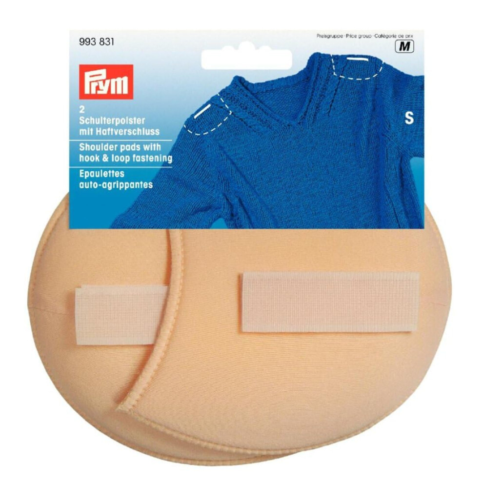 Prym 993831 Shoulder Pads Raglan With Hook And Loop Fastening Flesh S