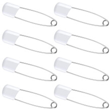 8 pcs Child Safety Pin Colorful Craft Sewing Safety Pins Hold Locking Baby Dress Cloth Nappy Best Sewing Accessories Plastic Head Safety Pins for