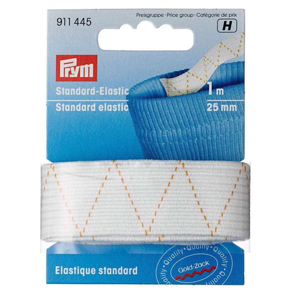 Prym 1 M X 25 Mm Standard Elastic, White