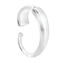 iDesign "C" Bathroom Shower Curtain Hook, Clear, Pack of 12