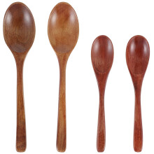 Oruola 4pcs Wooden Spoons for Honey,Small Salt Spoon,Wooden Spoon for Eating,Small Woodenspoon for Honey Tea Coffee Jam Sugar Ice Cream and Bath Salts