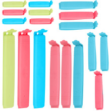 18pcs Sturdy Bag Clips for Food Storage Bags - 4 Assorted Sizes & 4 Colours, Reusable, Great for Sealing Food, Snacks, Coffee, Keep Food Fresh,
