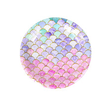 Mermaid Birthday Decorations,32 Pack Paper Plates for Baby Shower Party Supplies Mermaid Under the Sea Theme Party Disposable Dinnerware Plates for