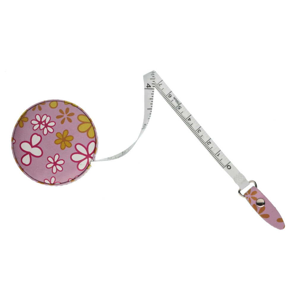 The Quilted Bear Flower Retractable Tape Measure With Double Sided Metric & Imperial Measuring Tape For Sewing, Tailors Or As A Body Measuring Tape 5051225430214