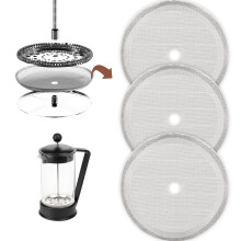 3 Pack 2.75in Cafetiere Mesh Coffee Press Filter Mesh Replacement Stainless Steel Cafetiere Filters M esh 12 OZ/ 350 ml