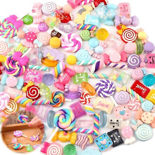 Innovess 30PCS Resin Candy Charms for Junk Case Decoration & DIY Crafts, Mini Fake Sweets Resin Accessories for Slime Decoration, Scrapbooking, Phone