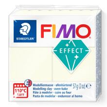 STAEDTLER 8010-041 FIMO Effect Oven-Hardening Polymer Modelling Clay - Nightglow (1 x 57g Block)