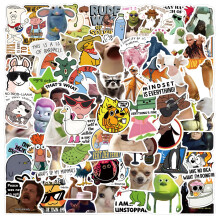 110 PCS Funny Meme Stickers ? Waterproof Vinyl Laptop Stickers for Adults Teens ? Funny Graffiti Stickers with No Residue Removal for Water Bottle,