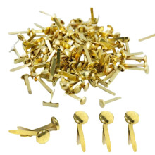 Lxtness 100 Pcs Split Pins, Metal Paper Fasteners Mini Brads, 16mm x 8mm Round Scrapbooking Brads Split Pins for Paper Craft DIY Stamping Scrapbooking