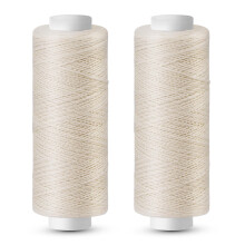 Easusy Thread for Sewing, Off-White Sewing Thread, Polyester Thread 200 Yards/Spool for Sewing Machine, Hand Stitching, Embroidery