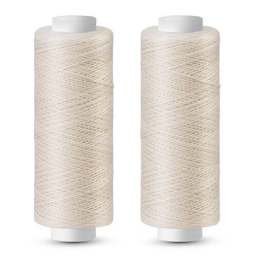Easusy Thread for Sewing, Off-White Sewing Thread, Polyester Thread 200 Yards/Spool for Sewing Machine, Hand Stitching, Embroidery