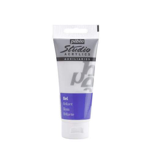 Pebeo 100 ml Studio Acrylics Mediums Gloss Gel, Transparent 524170