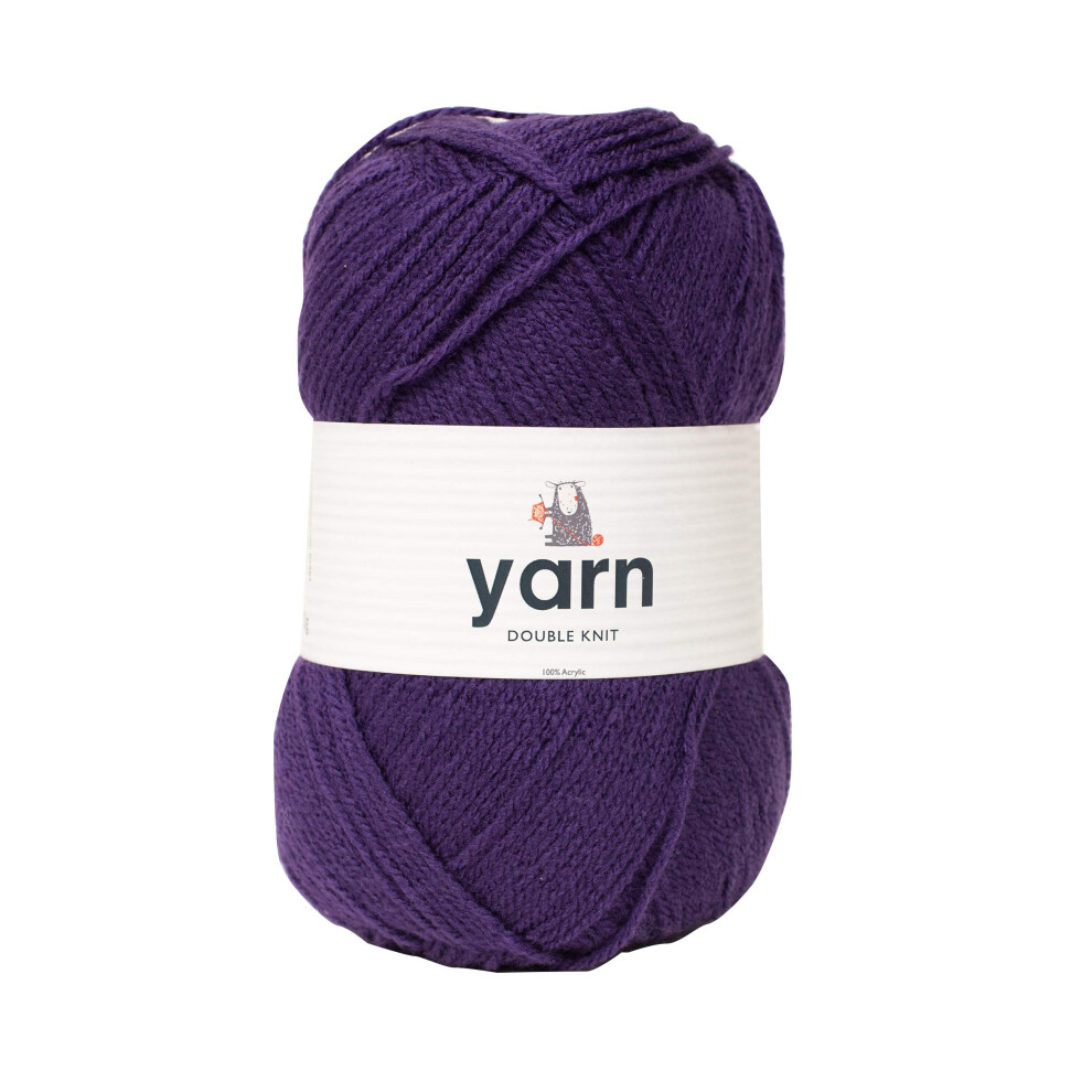Korbond Dk Yarn - 100G Acrylic Wool - Lightweight, Hypoallergenic & Durable Double Knit Crochet Yarn Knitting Wool (290M Total) Purple