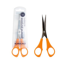 Korbond General Purpose Scissors 5 INCH (13cm) Comfort Grip Professional, Household, Fabric, Crafting, Kitchen. AMBIDEXTROUS ? for Right-& Left-Handed
