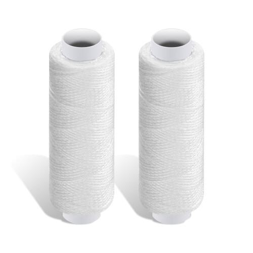 2 Pcs Sewing Thread, 200 Yards White Threads, Polyester Sewing Machine Thread for Hand Quilting, Embroidery, and Crafts