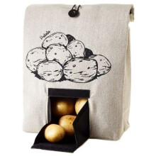 lakeland Potato Bag with Button Tie Closure ? Cupboard & Pantry Storage Keeps Potatoes Neatly Stored