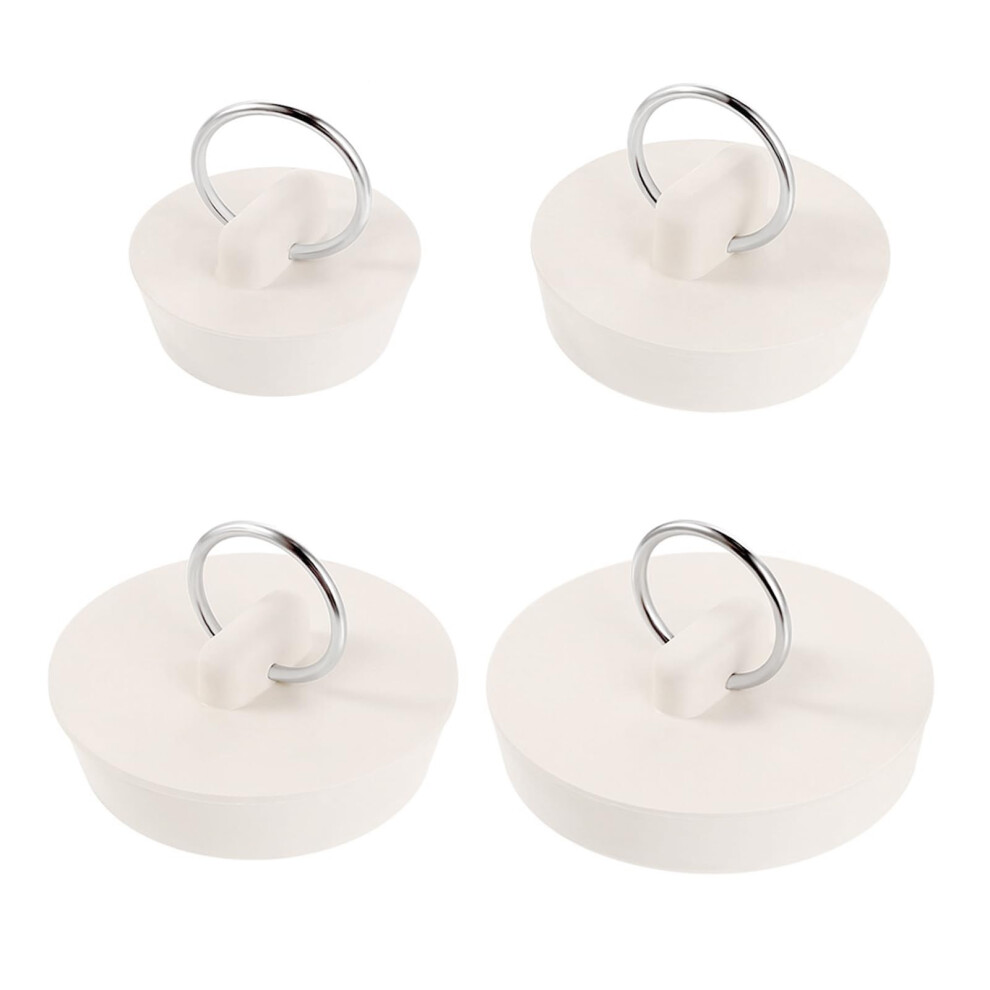 4 Pcs Bath Plug, Sink Plug Replacement, Sink Plug, Bathroom Sink Plugs, Bathtub Plug, Rubber Drain Stopper Kitchen Sink Plug With Hanging For 5051225412722