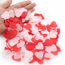 Zmupl 3000pcs Red White Love Heart Confetti, Valentines Day Decorations Confetti Romantic Decoration Table Scatters Valentine's Day Wedding