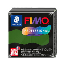 STAEDTLER Polymer Modelling Clay - FIMO Professional - Oven Bake Clay - Leaf Green, 57g - 1 Block, 8040-57