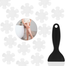 Amabro Flower Shape Anti Slip Bathtub Strips, 24PCS Transparent Adhesive Shower Sticker for Bathtub Non-Slip Strip Stickers Anti Skid Tape Flooring