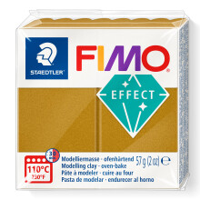 STAEDTLER 8010-11 FIMO Effect Oven-Hardening Polymer Modelling Clay - Metallic Gold (57g)