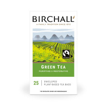 Birchall Tea | Green Tea | Pure Green Tea | 1 Pack of 25 Enveloped Plant-Based Tea Bags