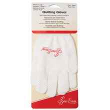 Sew Easy Quilting Gloves ? Medium to Large 23.5cm 9? Rubberised Grip Reduced Hand Strain Slimline Elastic Fit, Protection from Pins & Needles for