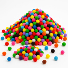 Mini Pom Poms for Crafting ? 500 Small 8mm Coloured Craft Pompoms Tiny Balls for Kids Art DIY and Decorations