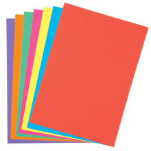 Baker Ross AV534 A5 Rainbow Coloured Card (220gsm), Perfect for Children's Art & Craft Activities, Collages, Model Making and More (Pack of 50),