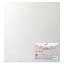 8 X 8? / 20 x 20cm Canvas Panel Stretched Blank Canvas Board Primed Artist Boards 100% Cotton for Oil Paint Acrylic Painting Mixed Media White