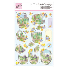 Anita's A4 Church In Spring Decoupage Sheet, Accessories Supplies For Craft, Paper Craft, Scrapbooking, Card Making, Origami, Ideal for Adult Craft,