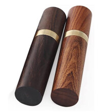 ANCLLO 2 Pcs Wooden Needle Holder Storage Case Embroidery Pins Storage Tube - Needle Storage Case Holder for Storing All Kinds of Fine Needles