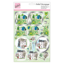 Anita's A4 The Townhouse, Foiled Decoupage Sheet, Accessories Supplies For Craft, Paper Craft, Scrapbooking, Card Making, Origami, Ideal for Adult