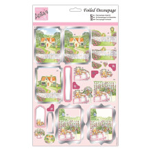 Anita's A4 Springtime Cottage Coloured Decoupage Sheet, Accessories Supplies For Craft, Paper Craft, Scrapbooking, Card Making, Origami, Ideal for