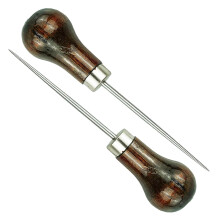 2 Pack Handwork Sewing Awl, Gourd-Shaped Tailors Awl, Professional Awl Tool, for Sewing Crafting Leather Perforating Needle Removal or DIY Manual