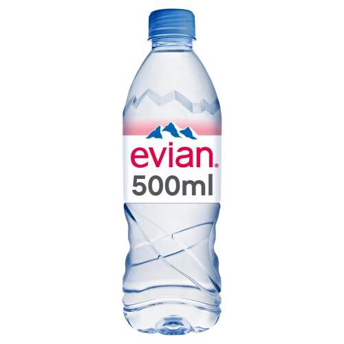 Evian Still Natural Mineral Water, 500ml