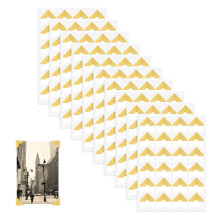 Abeillo 240 Pcs Photo Corners Gold, Self Adhesive Photo Corners for Scrap Book, Photo Mounting Stickers, Decorative Picture Edge Stickers for Albums,