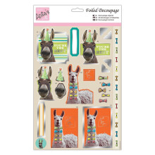 Anita's A4 Laughing Llama Decoupage Sheet, Accessories Supplies For Craft, Paper Craft, Scrapbooking, Card Making, Origami, Ideal for Adult Craft,