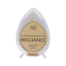 Tsukineko 3.5 x 5 cm Brilliance Pigment Galaxy Stamp Pad, Gold, 1.85 x 1-1/4 x 0.88-inch