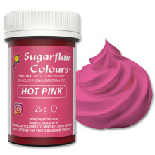 Sugarflair Spectral Hot Pink Food Colouring Paste 25g - Concentrated Paste Food Dye for Cake Decorating, Fondant, Buttercream, Cake Batter and More -