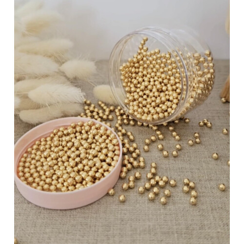 Metallic Gold Sugar Sprinkles (90g, 4mm)