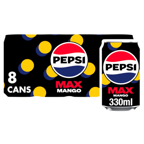 Pepsi Pepsi Max Mango, 8 x 330ml