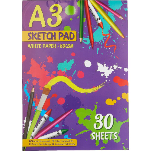 Artbox A3 Sketch Pad - Assorted (Sheet of 30)