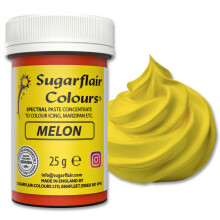 Sugarflair Spectral Melon Yellow Food Colouring Paste 25g - Concentrated Paste Food Dye for Cake Decorating, Fondant, Buttercream, Cake Batter and