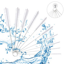 Vicloon Bottle Cleaning Brushes, 10 Pcs Tube Brush Nylon Bottle Pipe Cleaner Set for Bottle Glasses Straw Cleaning