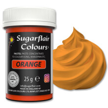 Sugarflair Pastel Orange Food Colouring Paste - Highly Concentrated Food Colouring for Use with Sugarpaste, Modelling Pastes, Fondant, Buttercream,